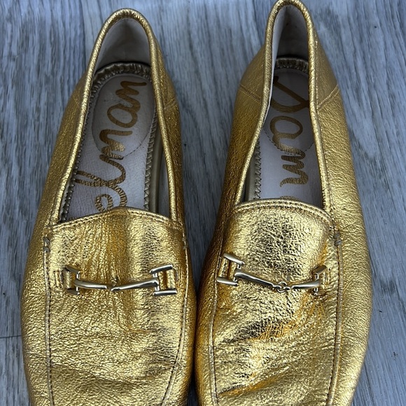 ๐2/$25 ๐ Sam Edelman Gold Crinkle Loraine Bit Loafer - Picture 10 of 10